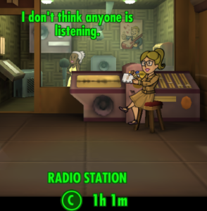 do you need luck in the radio center fallout shelter